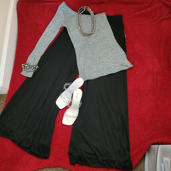 Blue Sage Black Palazzo Pants - Small - Picture 11 of 12